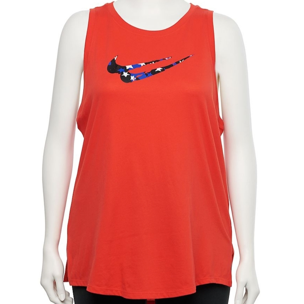 Nike Women's Stars Tank Top Chile Red Size 2X